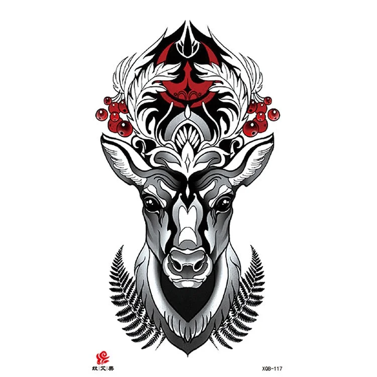 Waterproof Temporary Tattoo Sticker Chest Black Flash Tattoos Wolf Tiger Dragons Sexy Flower Body Art Arm Fake Tatoo Women Men