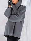 Simple Hooded Neckline Coats