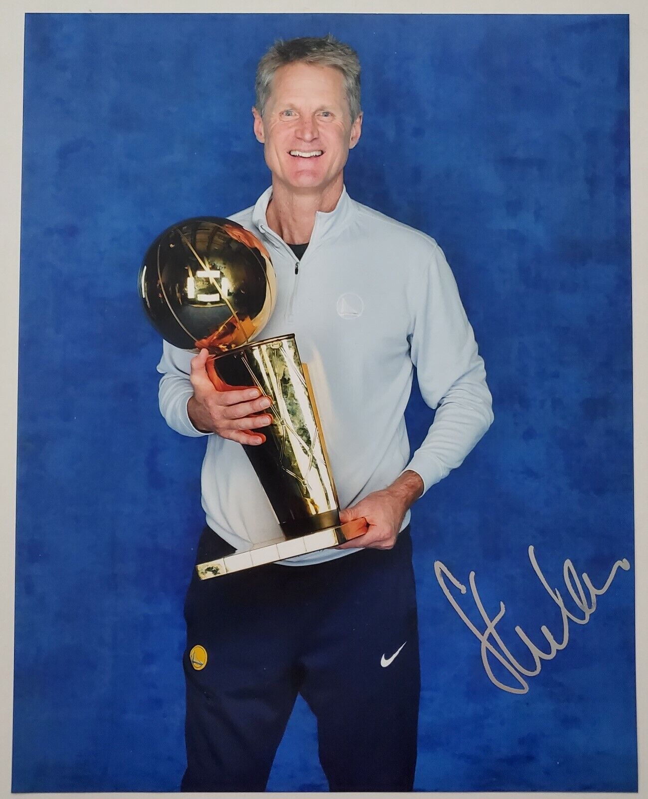 Steve Kerr Signed 11x14 Photo Poster painting Golden State Warriors Chicago Bulls Coach NBA RAD