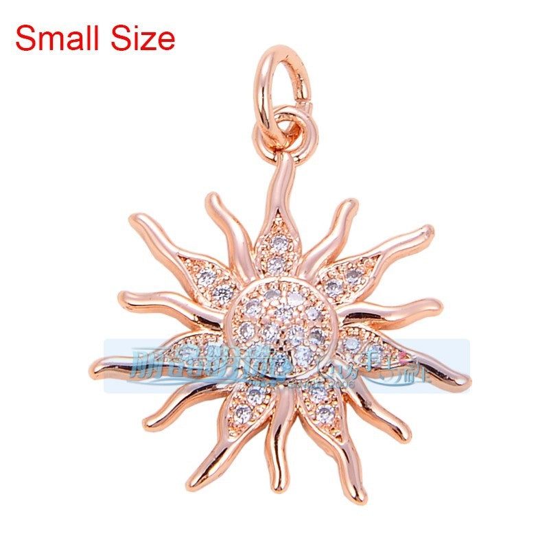 1 Piece 15 * 21mm 18 * 23mm 9*16mm Copper Zircon Sun Star Lightning Pendant Jewelry Accessories