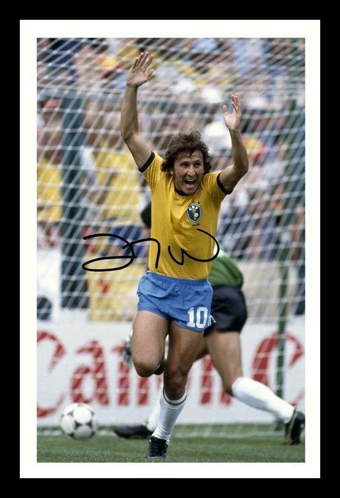 Zico - Brazil Autograph Signed & Framed Photo Poster painting 1