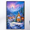 >SALE<5D DIY Full Round Drill Diamond Painting Christmas Night Home Decor 40x60cm