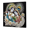 Kits d&rsquo;art de peinture de perles pour couple indien maison maison avec cadre pour adultes d&eacute;butants, peintures de pierres pr&eacute;cieuses en perles, arts p