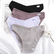 Bikiv M-4XL Women's Cotton Briefs Sexy Cotton Panties Female Underpants Soft Underwear Women Plus Size Pantys Intimates Lingerie