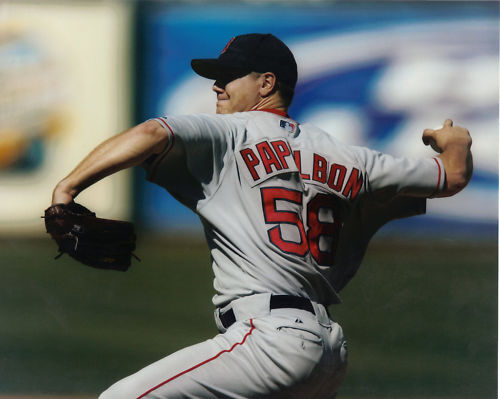 JOHNATHAN PAPELBON BOSTON RED SOX COLOR ACTION 8x10