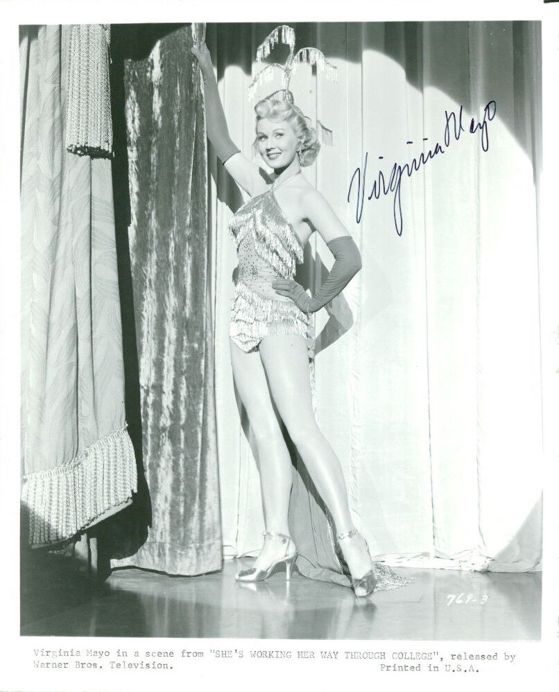 Virigina Mayo (Vintage) signed Photo Poster painting COA