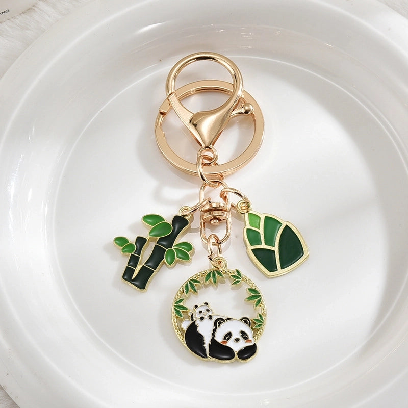Cute Panda Metal Unisex Bag Pendant Keychain