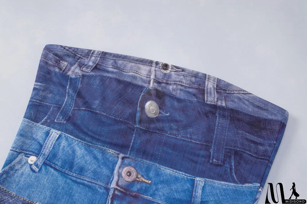 MidiSono - Women's Spring Fashion Print Style Slim Low Back Strapless Bodycon Dress