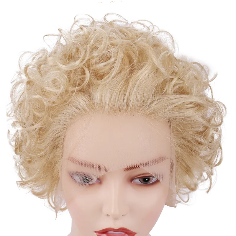 Jewtribute Hair®|short curly pixie cuts blonde wig 