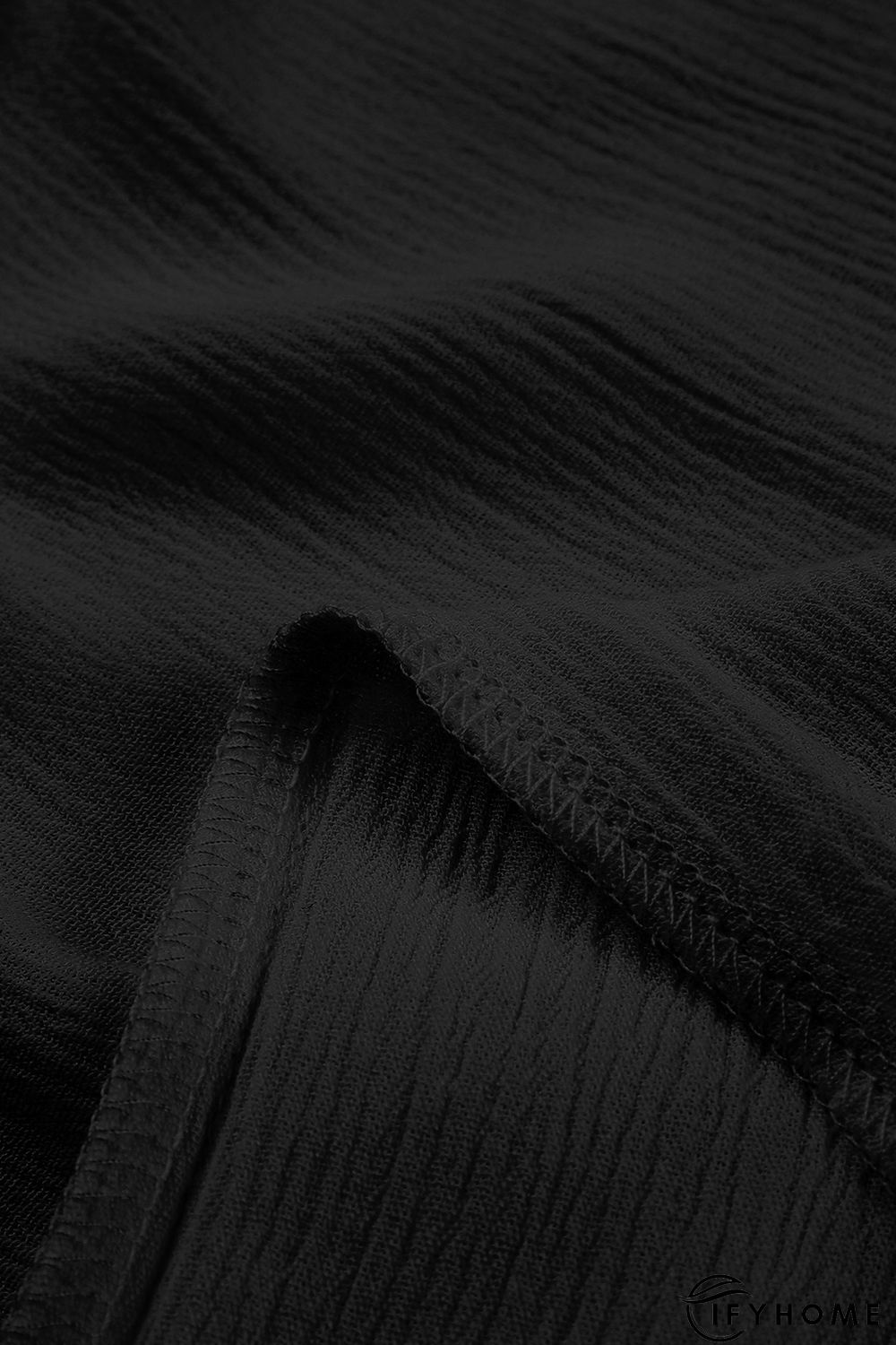 Black Lace Trim Along Split Leg Beach Cover up Pants | IFYHOME