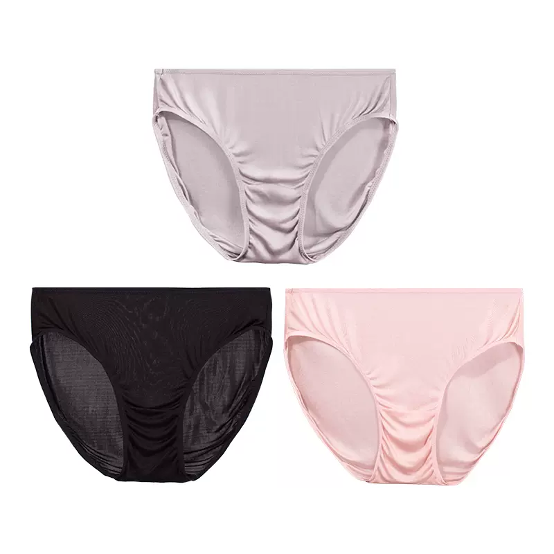 Basic 100% Silk Panties 3-Pack REAL SILK LIFE