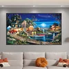 (70*50cm)House Scenery - Full Square Drill Diamond Painting