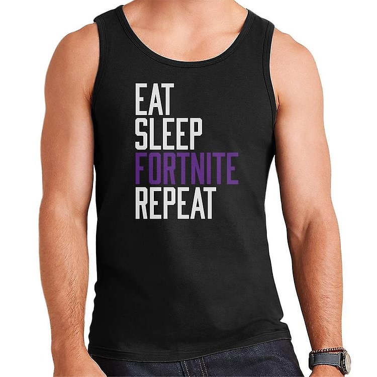 Eat Sleep Fortnite Repeat Men's Vest