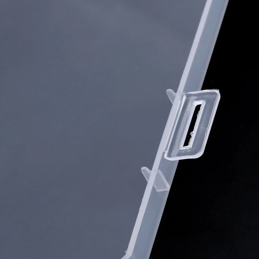 28 Grids Plastic Storage Box Nail Rhinestone Jewelry Display Case(Clear)