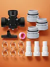 3 Way Diverter Valve Reliable and Adjustable Hose Conversion Kit for Replacement