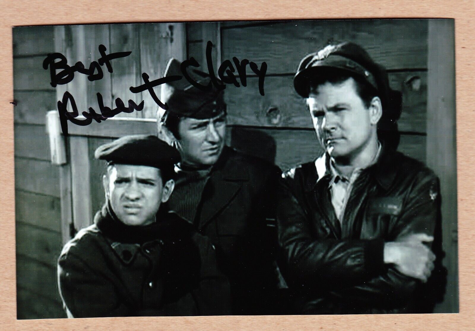 Robert Clary signed 4x6 B&W Hogan's Heroes Photo Poster painting#2-Corporal LeBeau