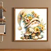 Floral Gnome Bead Embroidery Kit Pre-Printed Bead Cross stitch
