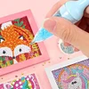 (US Only)3Pcs Vase Shape Diamond Painting Pen with Tray and Clay for Beginners (Owl Vase)