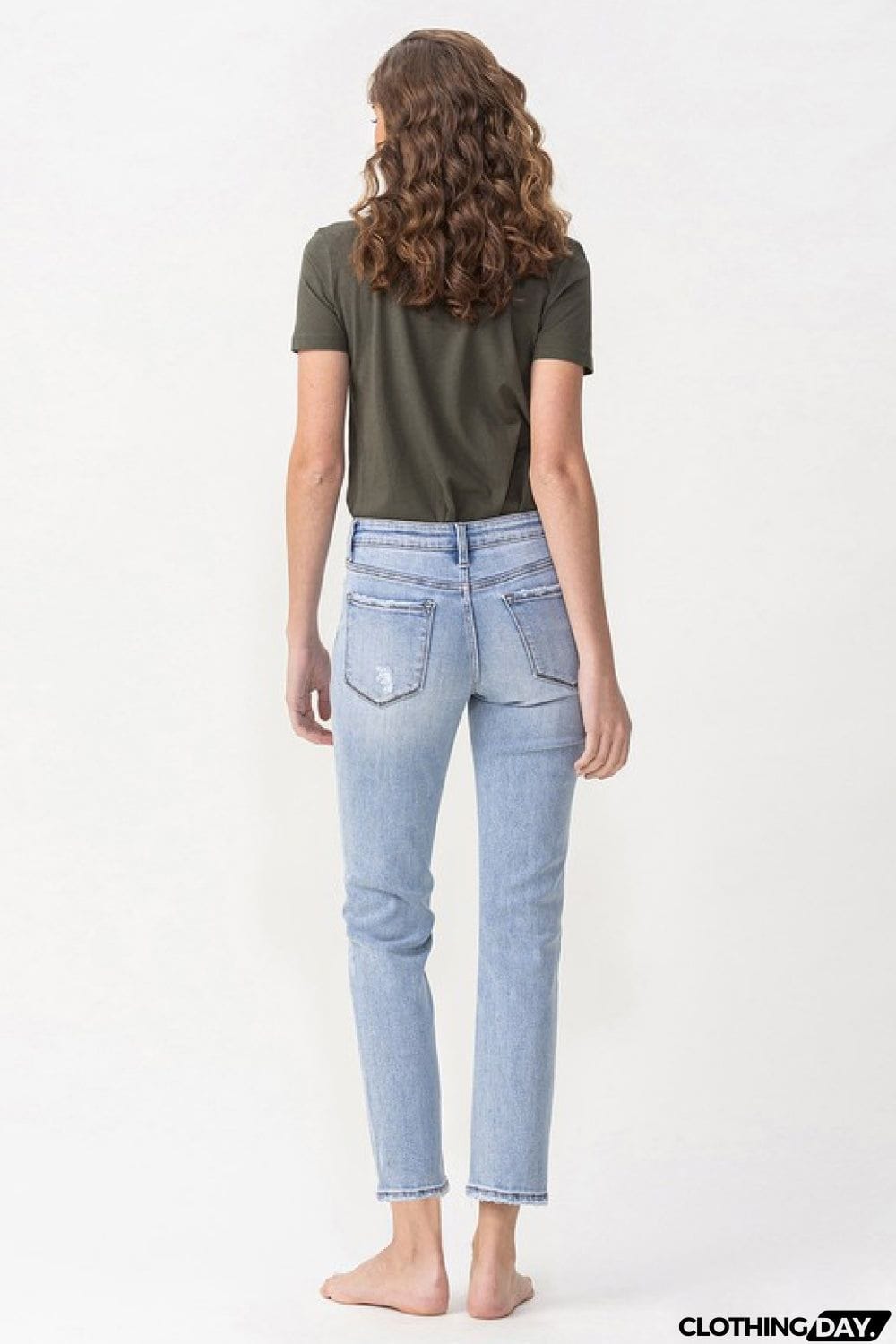 Lovervet Full Size Andrea Midrise Crop Straight Jeans