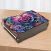 (US Local)Diamond Painting Storage Box DIY 5D Diamond Painting Jewelry Box (Rose)