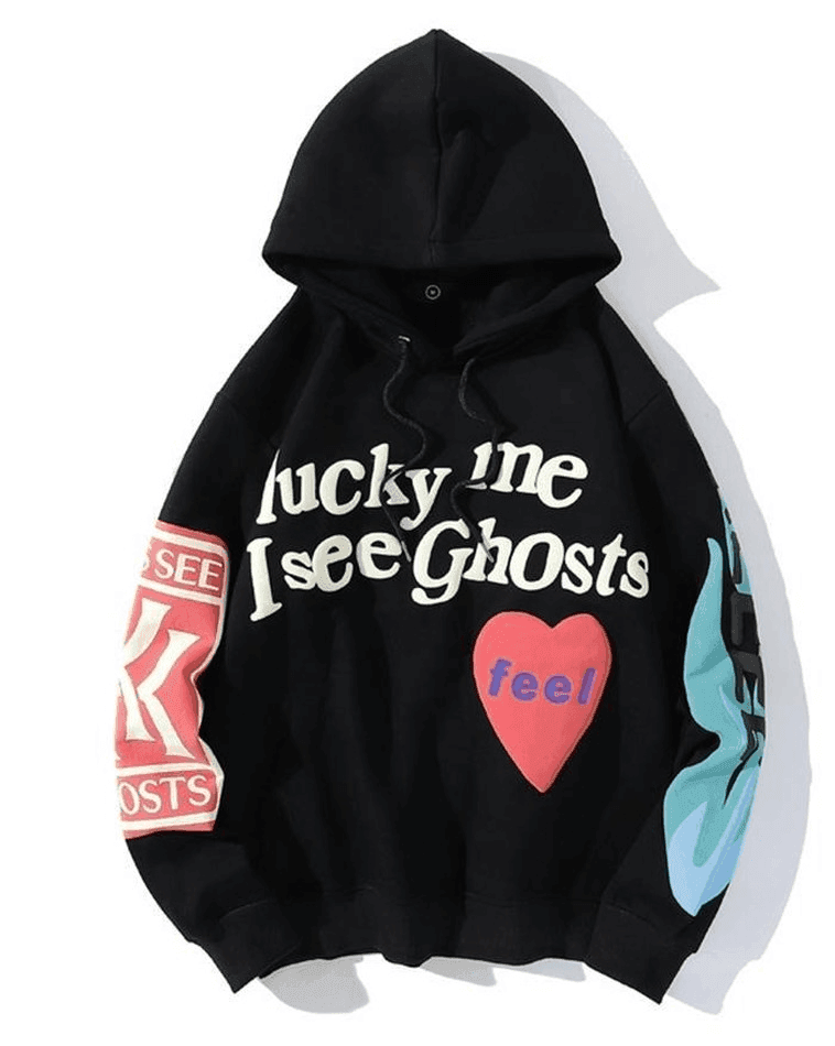 Brownm Letters Printed Long Sleeve Hoodie
