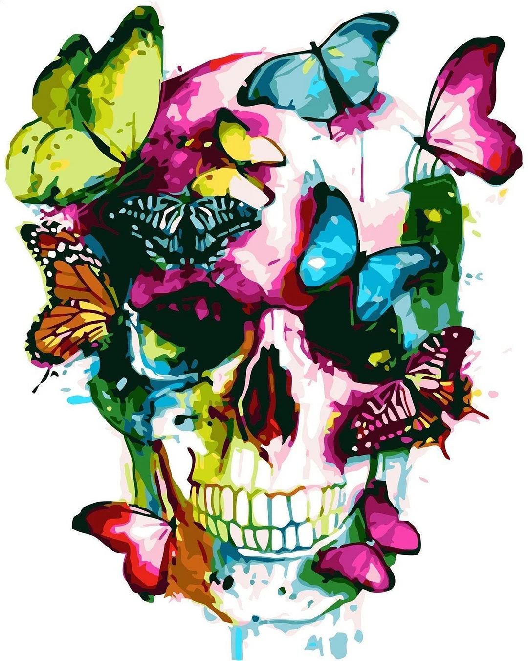 Pattern Skull Masterpiece Paint By Numbers HQD1346