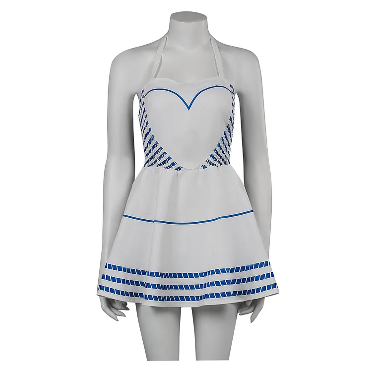 Barbie 2023 Margot Robbie Barbie Outfits White Dress Cosplay Costume Halloween Carnival Suit