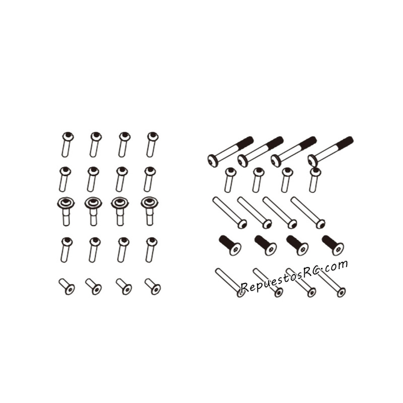 PD RACING TK16 Piezas para Juguetes RC Tornillos