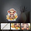 Cute Animal Diamond Painting LED Lamp Diamond Painting Night Light (Monkey)