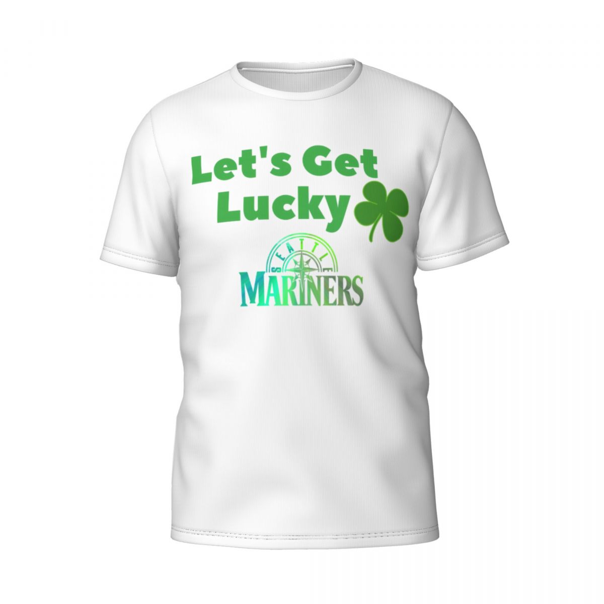 Seattle Mariners Get Lucky Clover St. Patrick's Day Printed Men's T-Shirt
