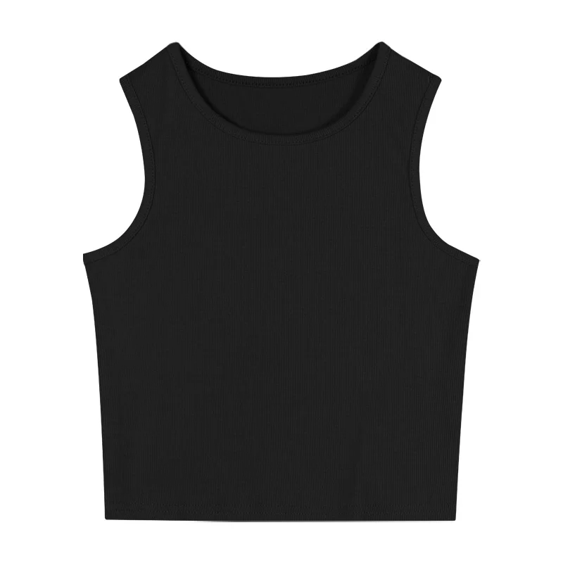 Uveng Uveng Women's Wear 2023 Summer Sleeveless Black Inside With Sexy Short Outside Top
