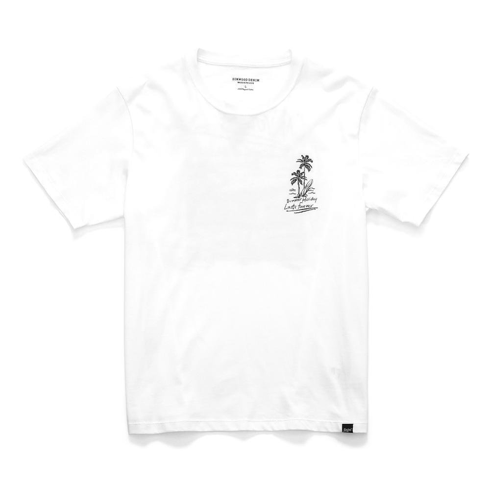 SIMWOOD 2021 summer new lanscape digital print t-shirt men vintage 100% cotton breathable plus size tops matching couple t shirt