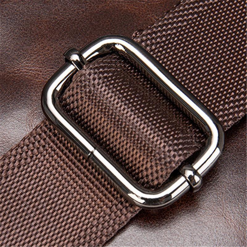 Mens Vintage Style Casual Leather Chest Bag Fanny Bag