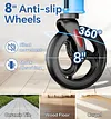 Soundfuse 3 Wheel Walkers for Seniors, Lightweight Foldable Aluminum Rollator Walker, Height Adjustable Three Wheel Walker