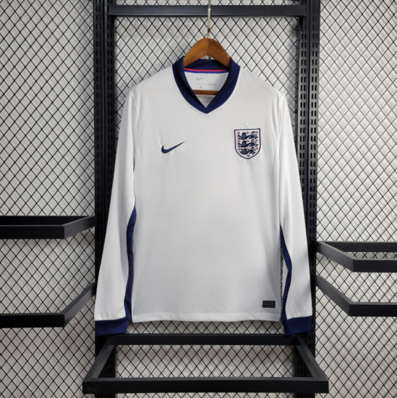 England 2024 Home Stadium Long Sleeve Jersey - Fans Version