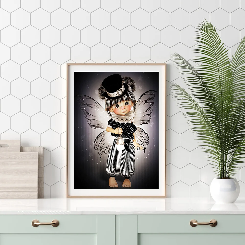 Diamond Painting 5D DIY Big Eyes Doll Wing Full Round Drill Picture (A4057)