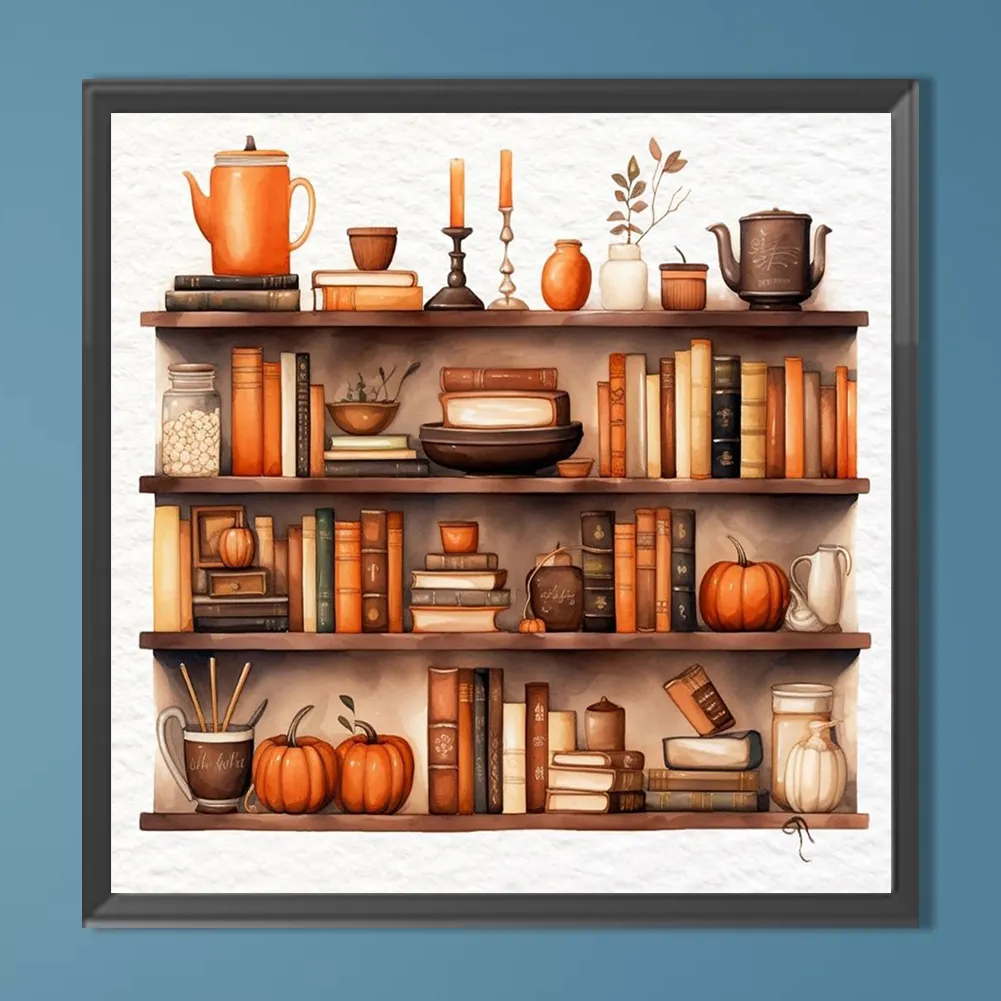 Full Round Diamond Painting 40*40cm - Lockers And Pumpkins