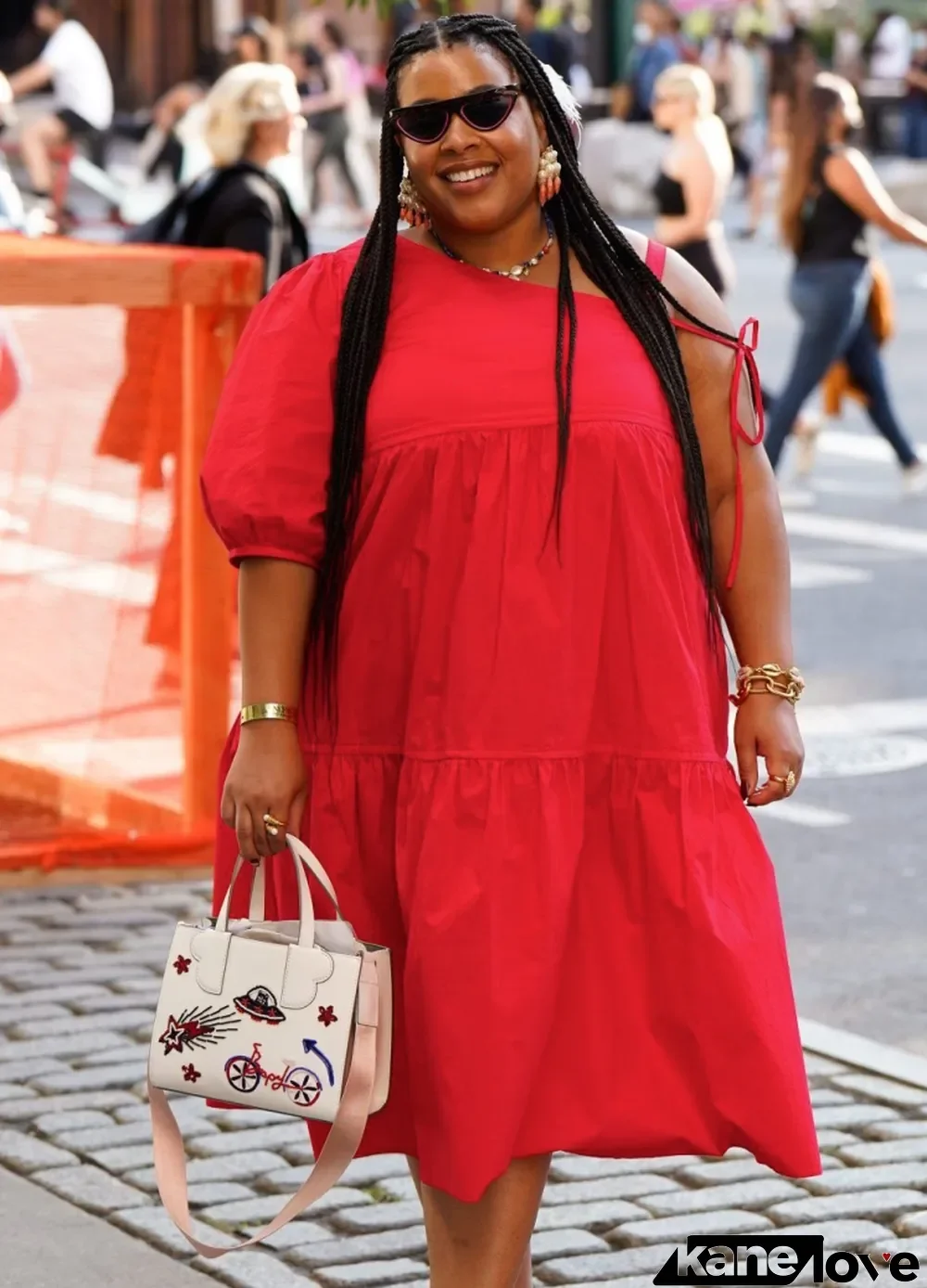 Summer Plus Size Red Slash Neck Short Sleeve Midi Loose Casual Dress