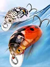 5Pcs Cicada Bait 3.8cm 4g Fishing Lure Artificial Ladybug Fishing Bait Hard Bait