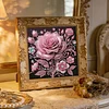 Pinke Rose speziell geformter 5D DIY Teilbohrer Diamant-Malkit 30x30cm