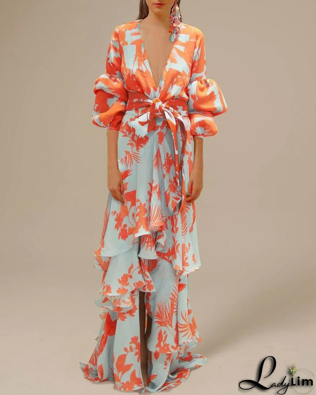 Multicolor Casual Print Fold Turndown Collar Shirt Dress Dresses