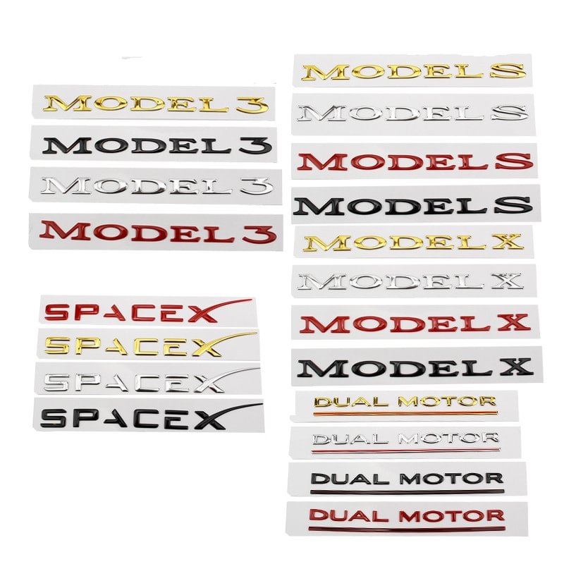 Replace ABS Letter Rear Tail Emblem Sticker Badge Decal For TESLA Model 3 X S voiturehub dxncar