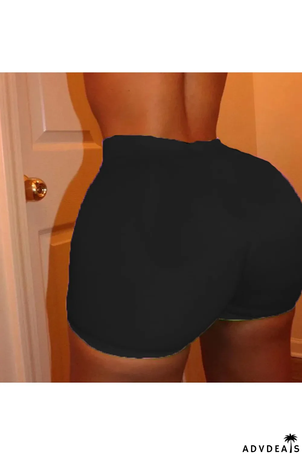 Army Green Elastic Fly High Solid Straight shorts Bottoms