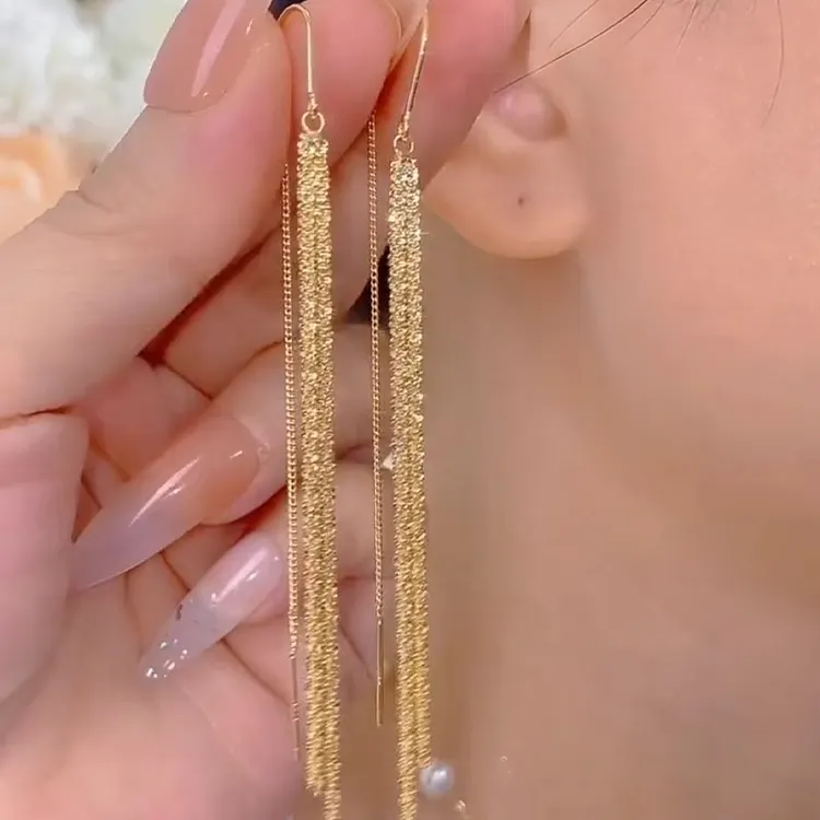 Glittering Star Tassel Earrings