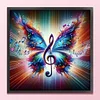 Colorful Musical Butterfly-11CT Stamped Cross Stitch 40*40cm