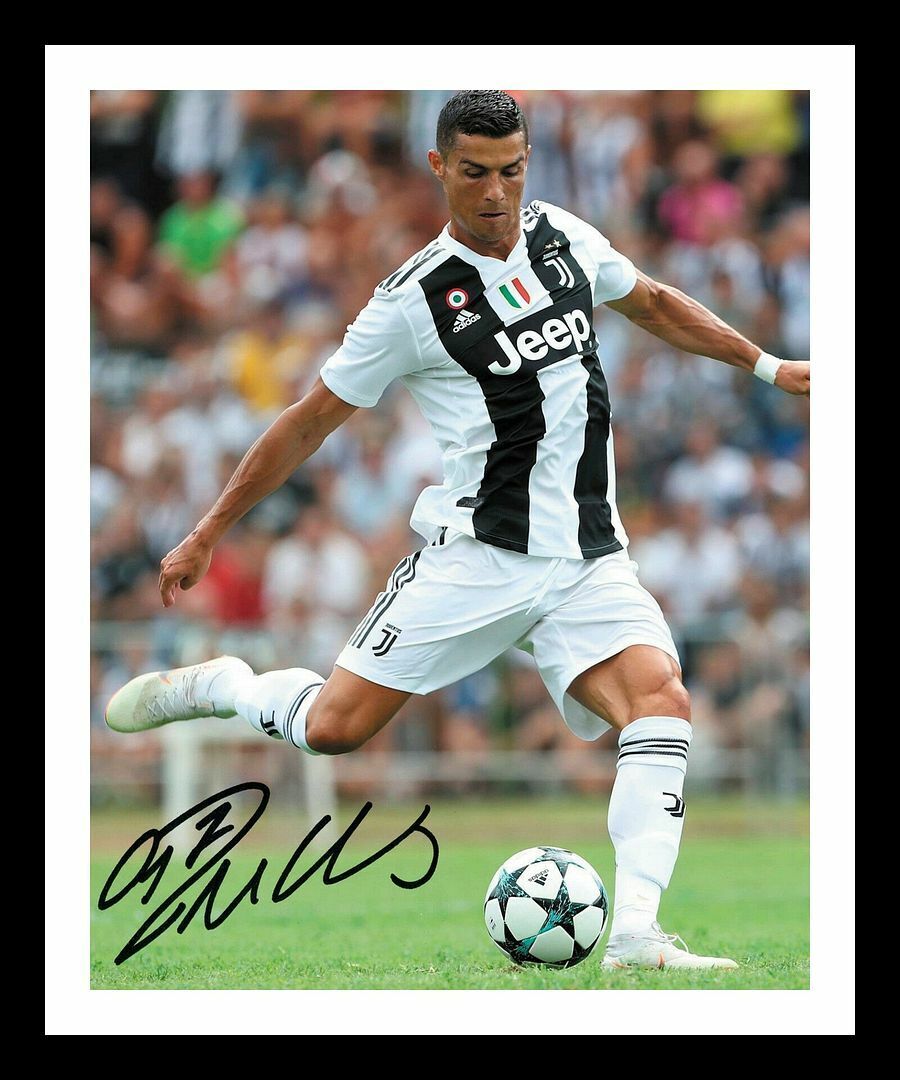 Cristiano Ronaldo - Juventus Autograph Signed & Framed Photo Poster painting