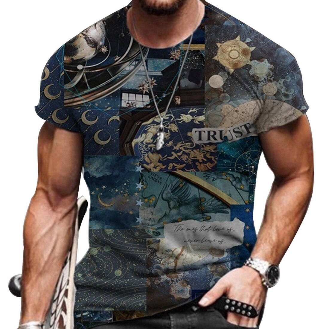 

Ethnic - 3D Printed Men T Shirt, Xxxl, 501 Original