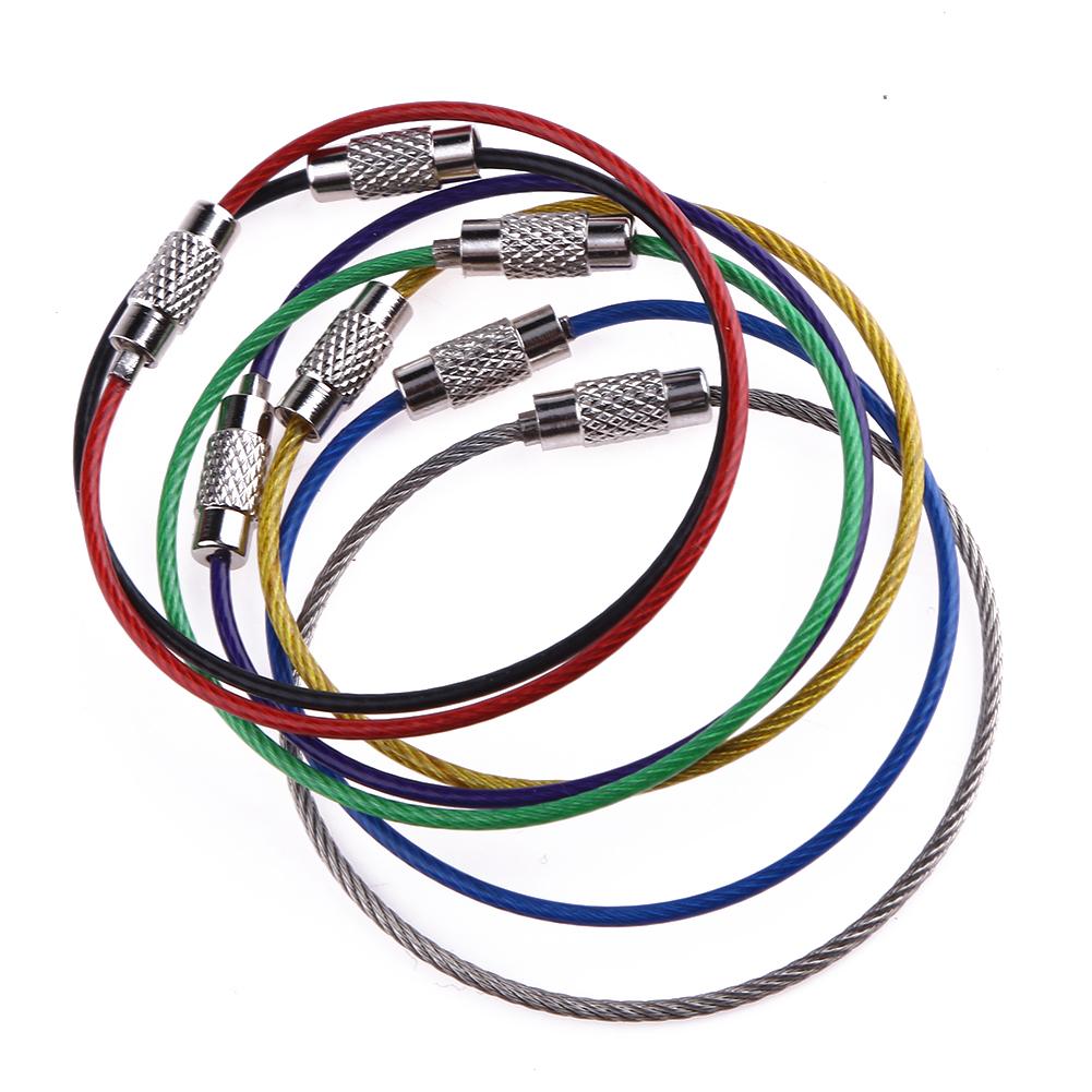 

7pcs Metal Stainless Steel Wire Ropes Carabiner Key Hanging Cables EDC Tool, 501 Original