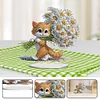 Diamond Painting Acrylic Daisy Orange Cat Desktop Diamond Painting Art Kits for Adults