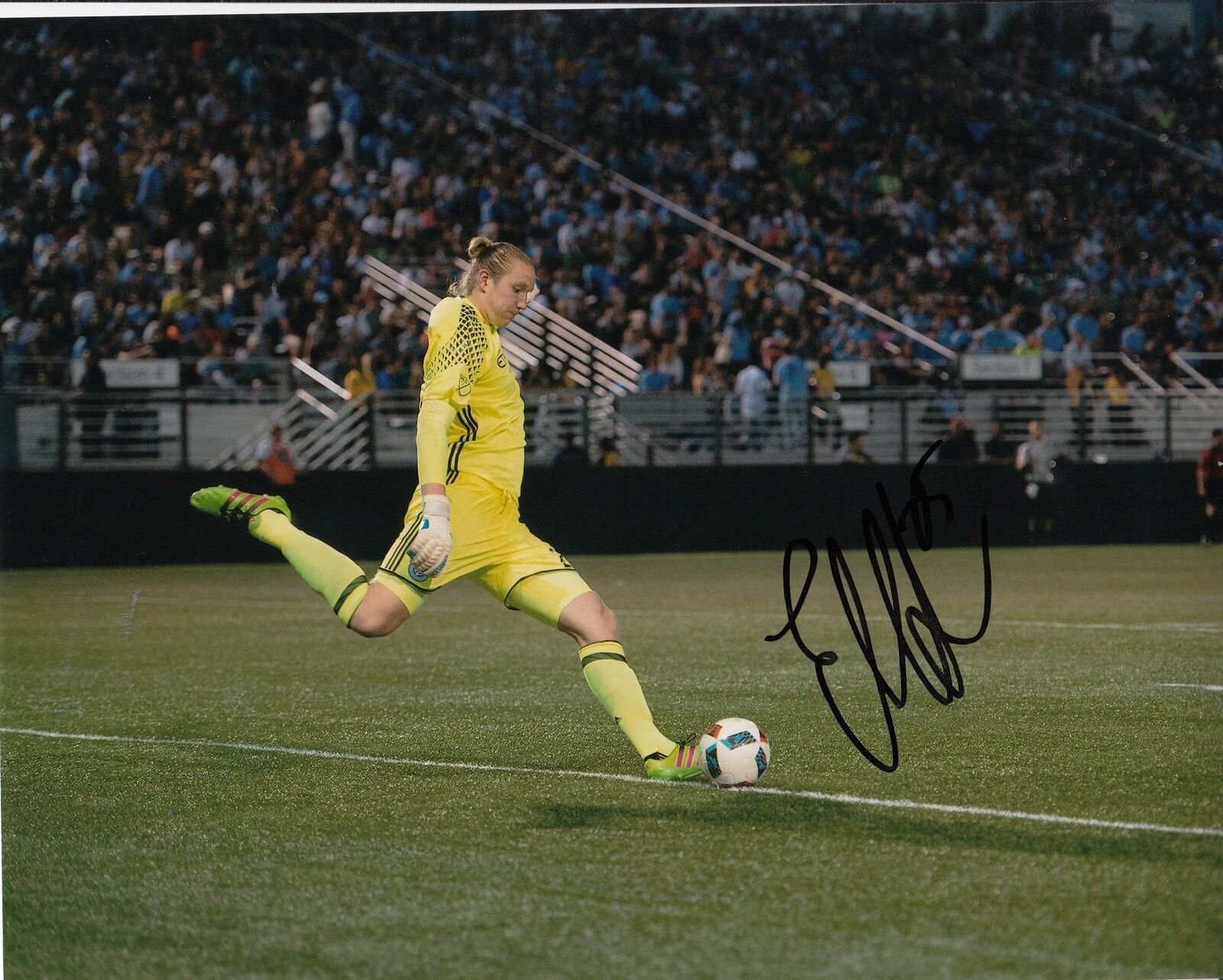 EIRIK JOHANSEN signed (NEW YORK CITY FC) MLS SOCCER 8X10 Photo Poster painting *NYCFC* W/COA